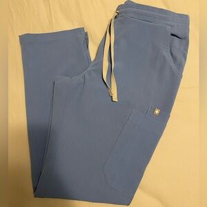 Figs ceil blue scrub pants